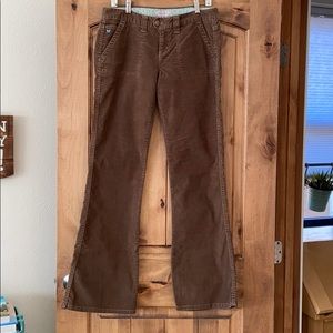 Corduroy low rise boot cut